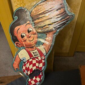 Bob's Big Boy metal sign  14 in  w Best Donuts  sign  8x12    good condition